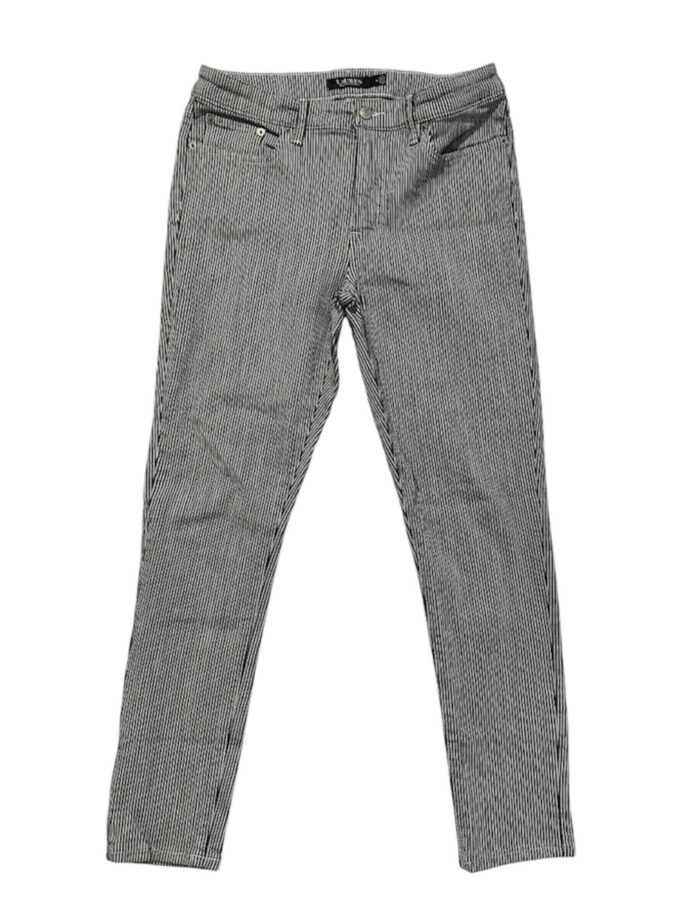 Polo Black & White Pinstripe Skinny Pants